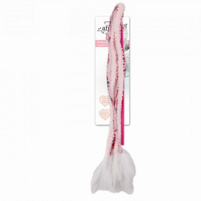 All For Paws Shabby Chic Flowing Streamer Wand Cat Toy cat accessories cat collar cat harness cat backpack cat ID tag