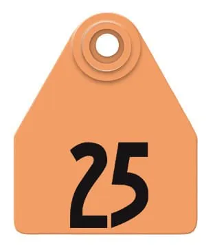 Allflex Global Numbered 2-Piece Ear Tags, 25 ct