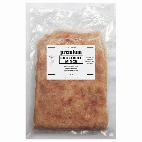 Alpha Origin Premium Crocodile Minced Meat Frozen Raw Dog Food 1kg dog toys interactive dog toy plush dog toy dog rope toy squeaky toy