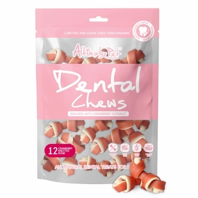 Altimate Pet Cranberry Knotted Bone Dental Dog Treats 12pc no pull dog harness nylon dog leash dog walking set dog vest harness pet lead