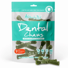 Altimate Pet Mint & Chlorophyll Toothbrush Medium Dental Dog Treats 9pc dog toys interactive dog toy plush dog toy dog rope toy squeaky toy