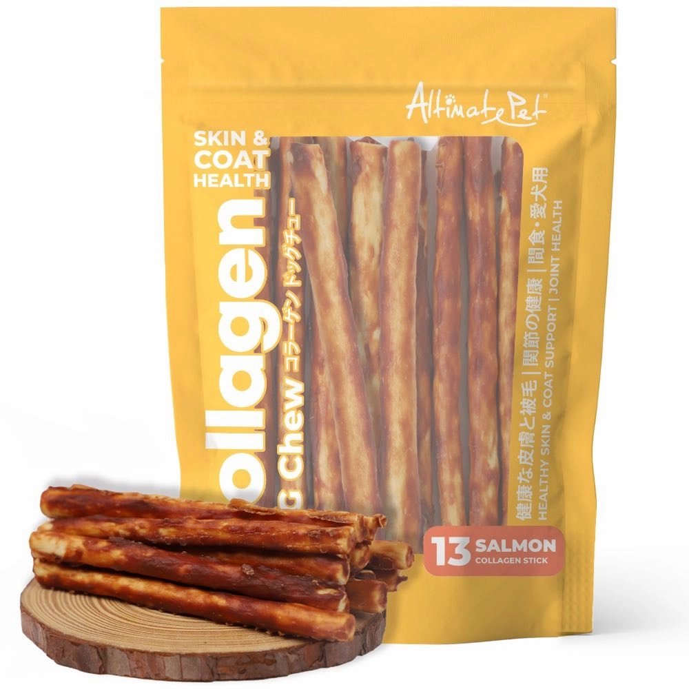 Altimate Pet Salmon Stick Collagen Dog Chews 13pcs dog supplies dog food toys accessories dog bed