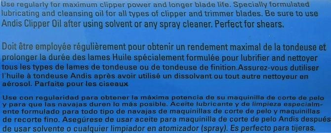 Andis Clipper Oil, 4 oz