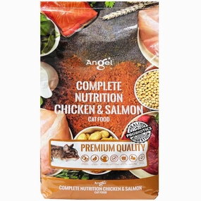 Angel Complete Nutrition Chicken & Salmon Dry Cat Food 1.1kg cat snacks catnip treats healthy cat food cat reward treats low calorie cat food