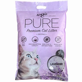 Angel Pure Premium Lavender Crystal Cat Litter 5L kitten supplies kitten toys kitten food kitten litter box kitten bed