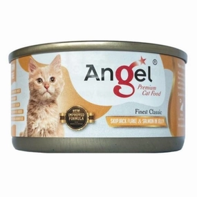 Angel Skipjack Flake & Salmon In Jelly Canned Cat Food 80g cat food cans soft cat food high protein cat food natural cat food senior cat food