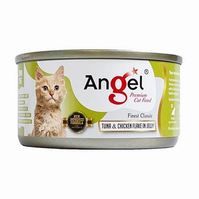 Angel Tuna & Chicken Flake in Jelly Canned Cat Food 80g cat food cans soft cat food high protein cat food natural cat food senior cat food