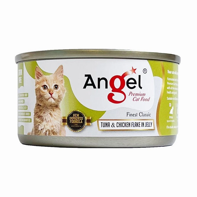 Angel Tuna & Chicken Flake in Jelly Canned Cat Food 80g cat food cans soft cat food high protein cat food natural cat food senior cat food
