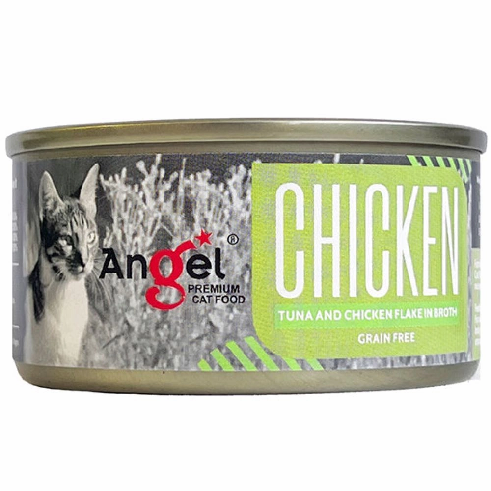 Angel Tuna & Chicken In Broth Grain-Free Canned Cat Food 70g dry cat food cat treats grain free cat food kitten treats cat dental treats