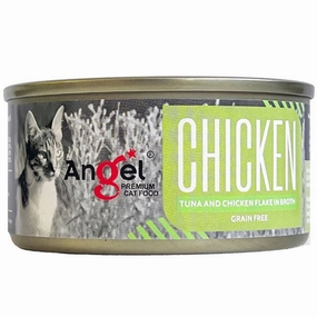 Angel Tuna & Chicken In Broth Grain-Free Canned Cat Food 70g dry cat food cat treats grain free cat food kitten treats cat dental treats