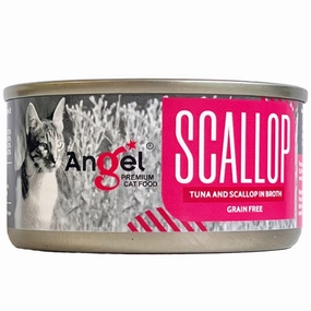 Angel Tuna & Scallop In Broth Grain-Free Canned Cat Food 70g cat food cans soft cat food high protein cat food natural cat food senior cat food