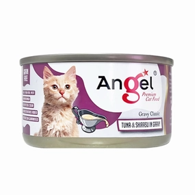 Angel Tuna & Shirasu In Gravy Canned Cat Food 80g cat food cans soft cat food high protein cat food natural cat food senior cat food