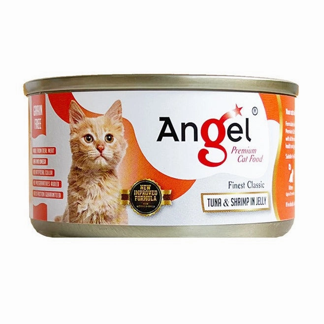 Angel Tuna & Shrimp in Jelly Canned Cat Food 80g cat food cans soft cat food high protein cat food natural cat food senior cat food