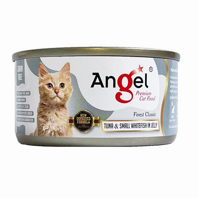 Angel Tuna & Small Whitefish in Jelly Canned Cat Food 80g cat food cans soft cat food high protein cat food natural cat food senior cat food