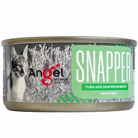 Angel Tuna & Snapper In Broth Grain-Free Canned Cat Food 70g cat food cans soft cat food high protein cat food natural cat food senior cat food