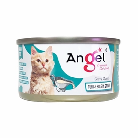 Angel Tuna & Sole In Gravy Canned Cat Food 80g dry cat food cat treats grain free cat food kitten treats cat dental treats