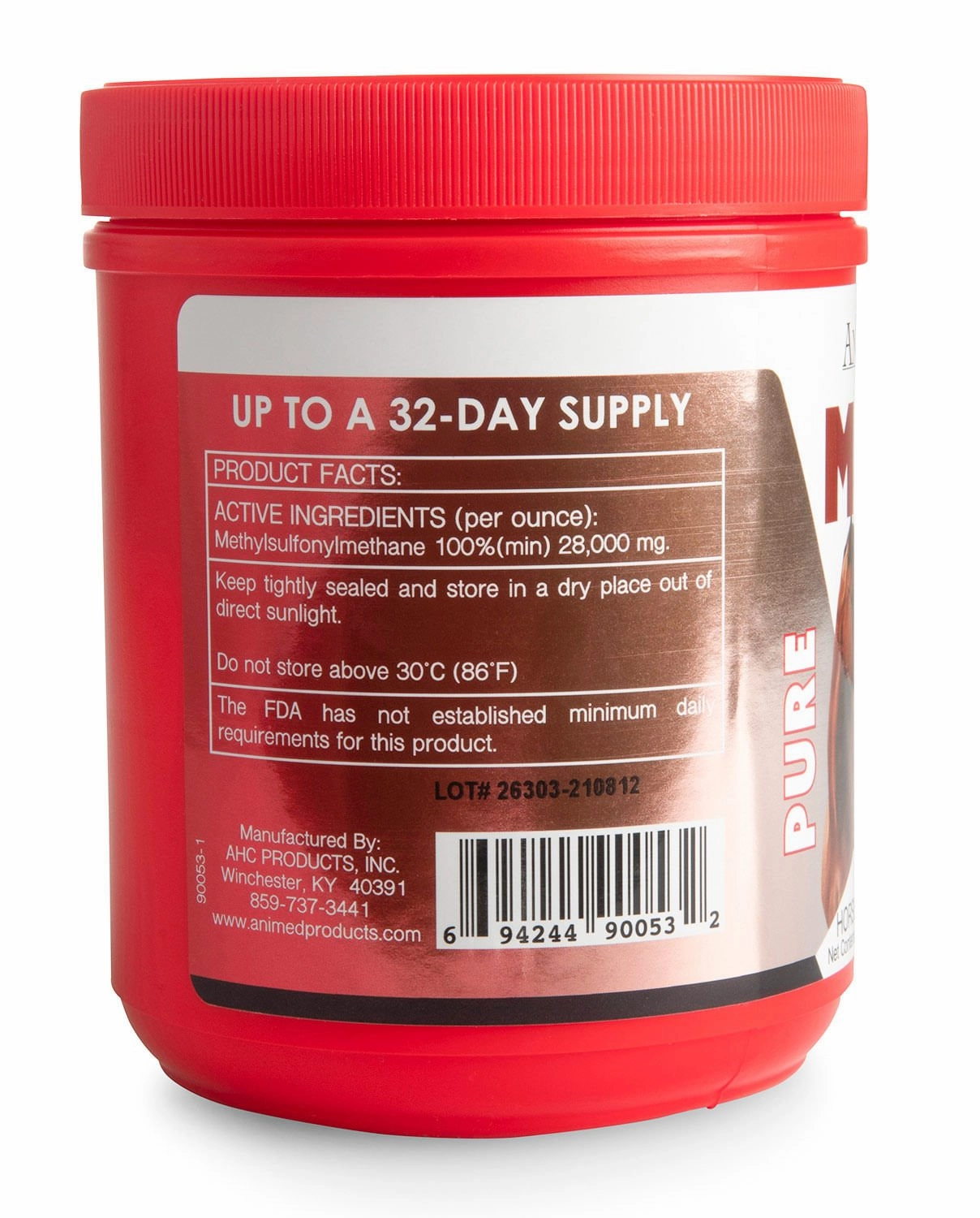 AniMed Pure MSM Joint Supplement for Horses