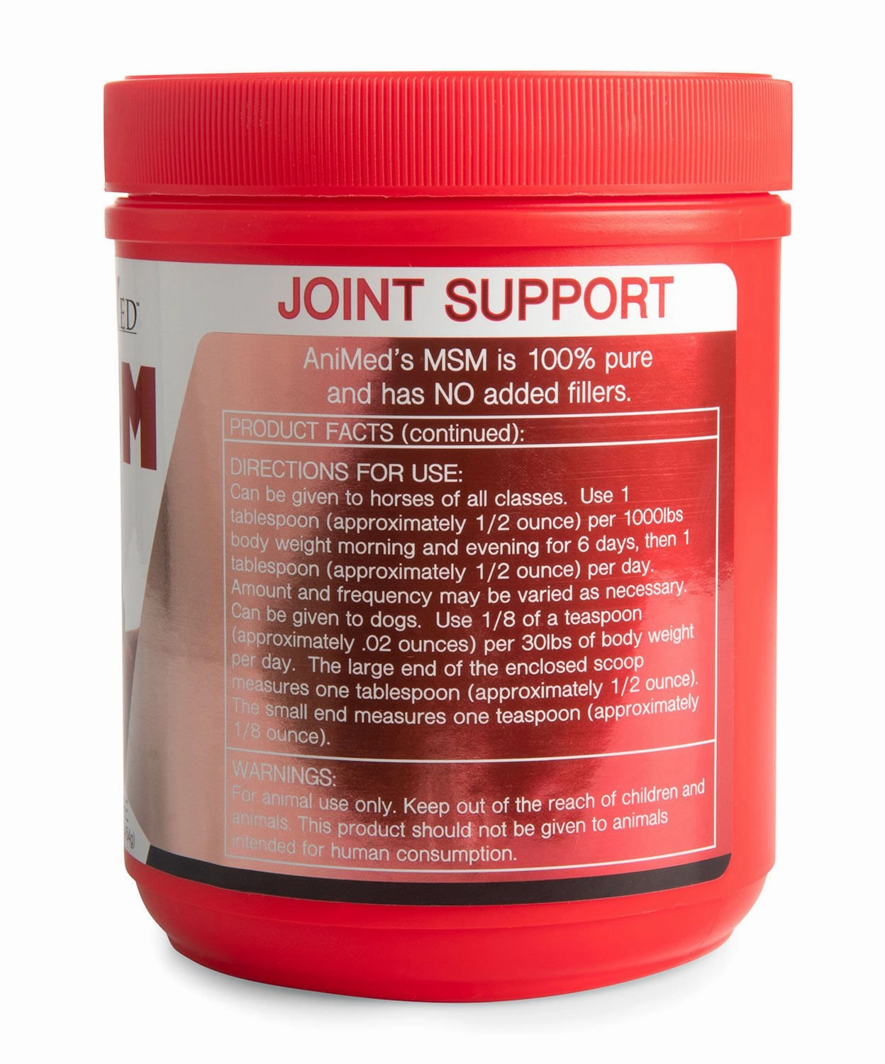 AniMed Pure MSM Joint Supplement for Horses