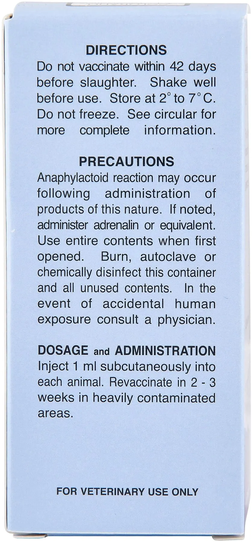 Anthrax Spore Vaccine for Horses & Livestock