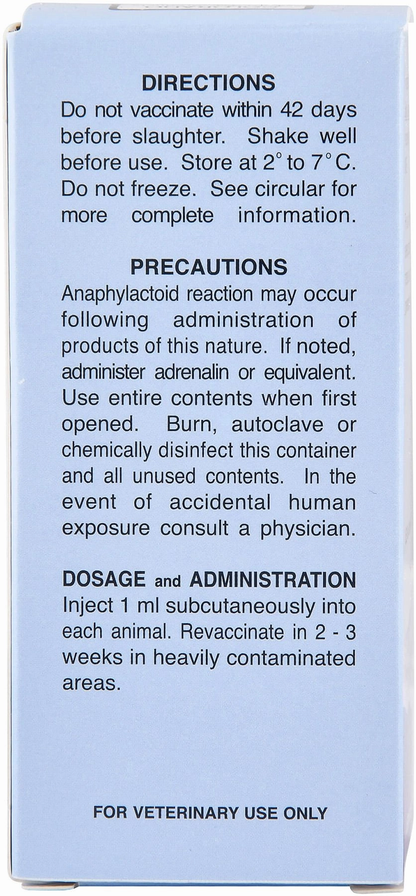 Anthrax Spore Vaccine for Horses & Livestock