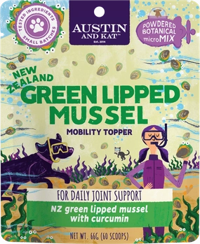 Austin and Kat Meal Enhancing Topper - Green Lipped Mussel 66g Pouch pig feed piglet nutrition pig food pellets pig vitamins pig treats