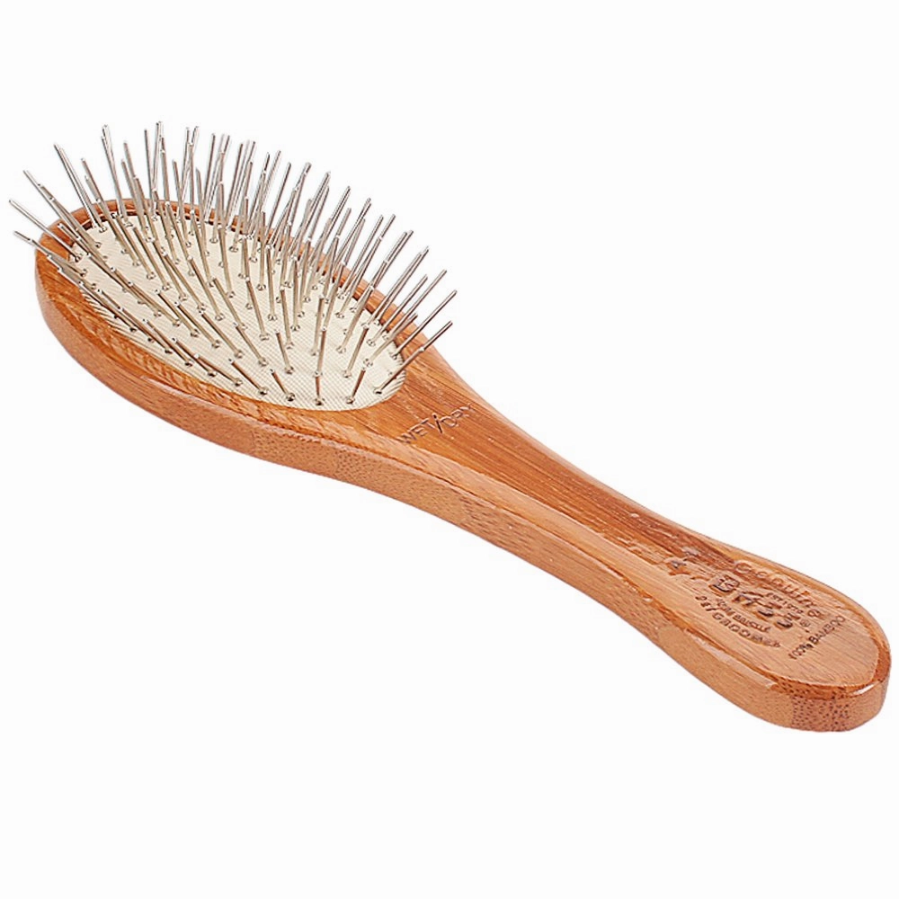 Bass Brushes Style & Detangle Dark Finish Brush For Cats & Dogs (Small)