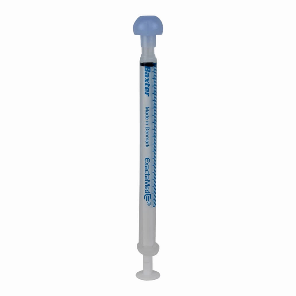 Baxter Oral Syringe, Full Plunger, Clear