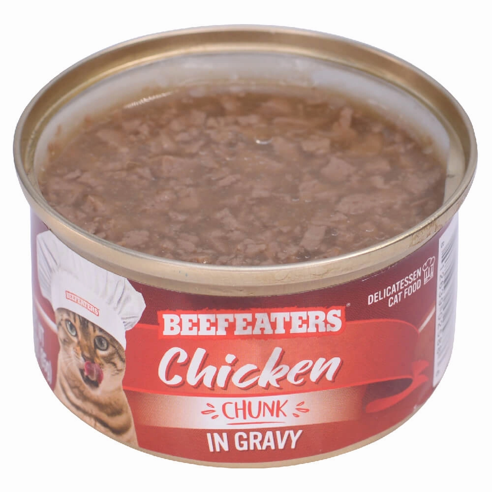 Beefeaters Chunk Gravy Wet Cat Food, Case of 24