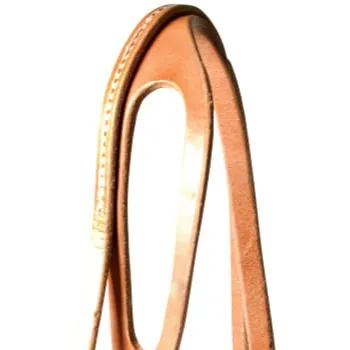 Berlin Leather Hermann Oak Shaped Ear Headstall with Throat Latch