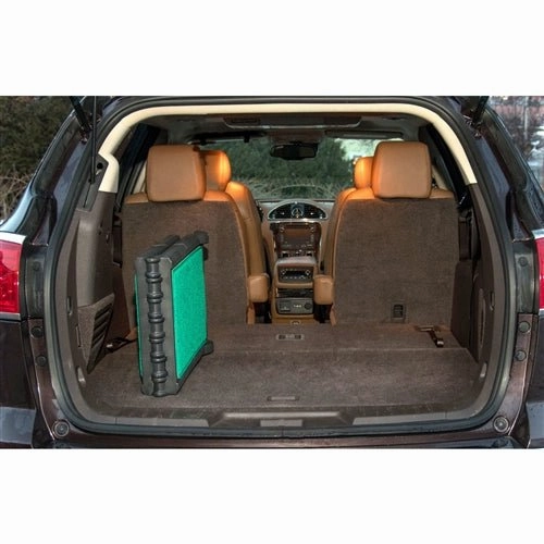 Bi-fold Travel Lite Pet Ramp With SupertraX in Black-Green