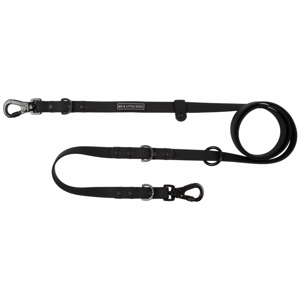 Big & Little Dogs Waterproof 6-in-1 Multi-Function Leash - Black small animal food rabbit pellets hamster food guinea pig snacks small pet mix