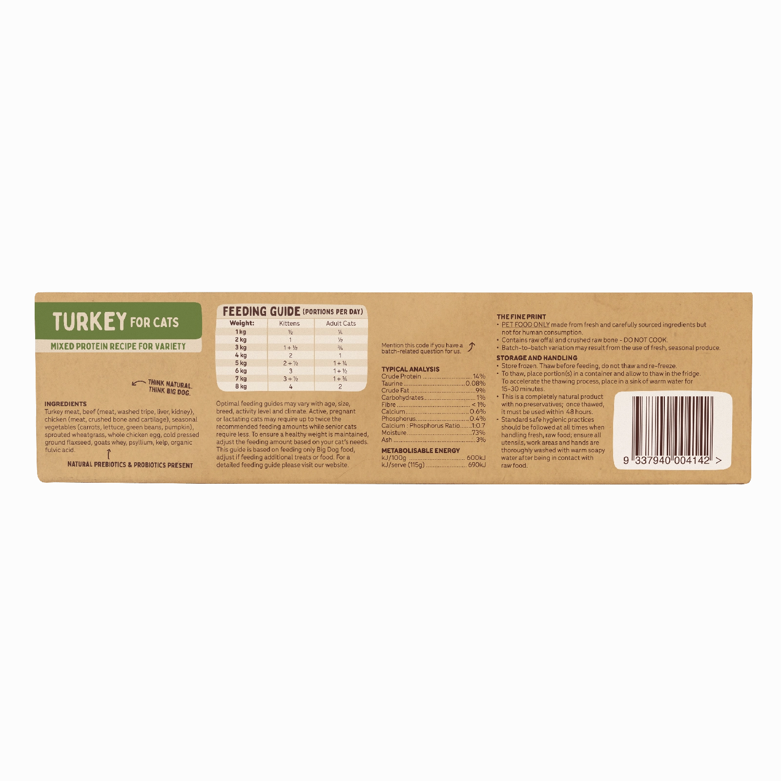 Big Dog Raw Cat Food Turkey