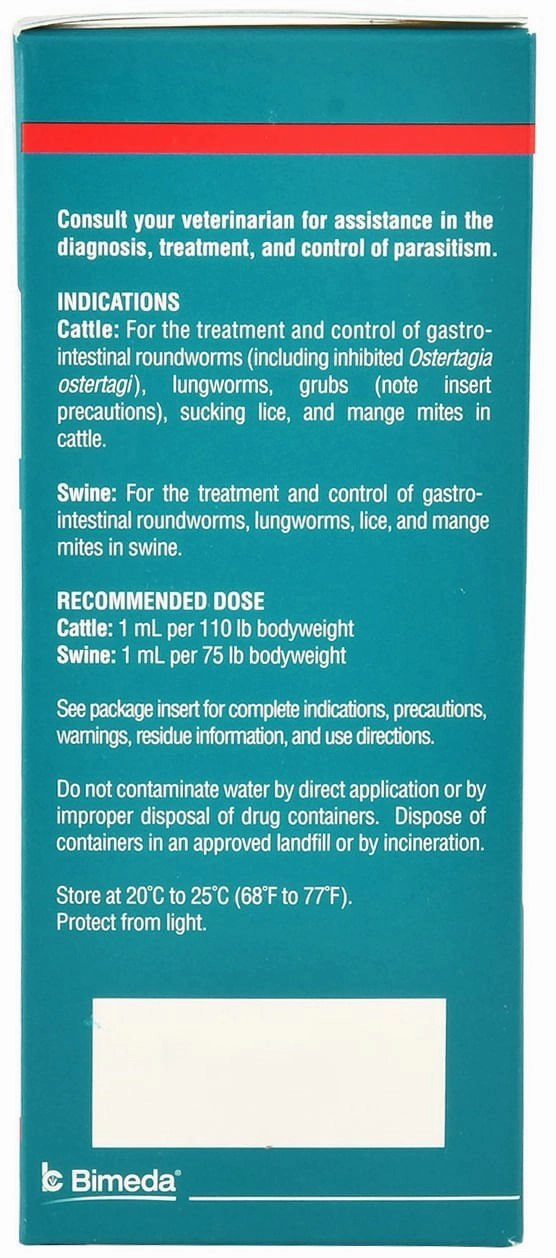 Bimectin Injection (1%) Cattle & Swine Dewormer