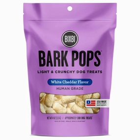 Bixbi Bark Pops White Cheddar Flavour Light & Crunchy Training Dog Treats 4oz dog supplies dog food toys accessories dog bed