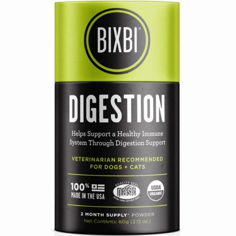 Bixbi Digestion Organic Mushroom Supplements For Cats & Dogs 60g sheep medicine goat wormer cattle supplement livestock vitamins farm animal health