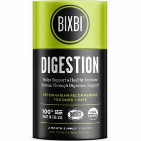 Bixbi Digestion Organic Mushroom Supplements For Cats & Dogs 60g sheep medicine goat wormer cattle supplement livestock vitamins farm animal health