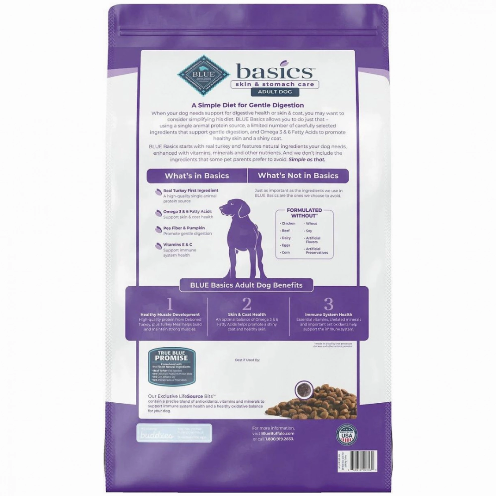 Blue Buffalo Basics Grain Free Adult Turkey and Potato Dry Dog Food