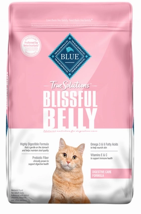 Blue Buffalo True Solutions Blissful Belly Digestive Care Formula Adult Dry Cat Food freeze dried dog food raw food for dogs dog freeze meal high protein dog food grain free freeze dog food