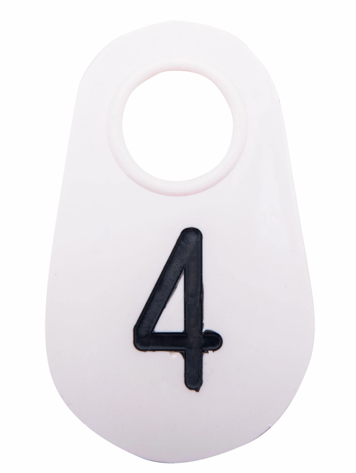 Bock's White Nylon Numbered Identification Tags, 1-100, Single Tag
