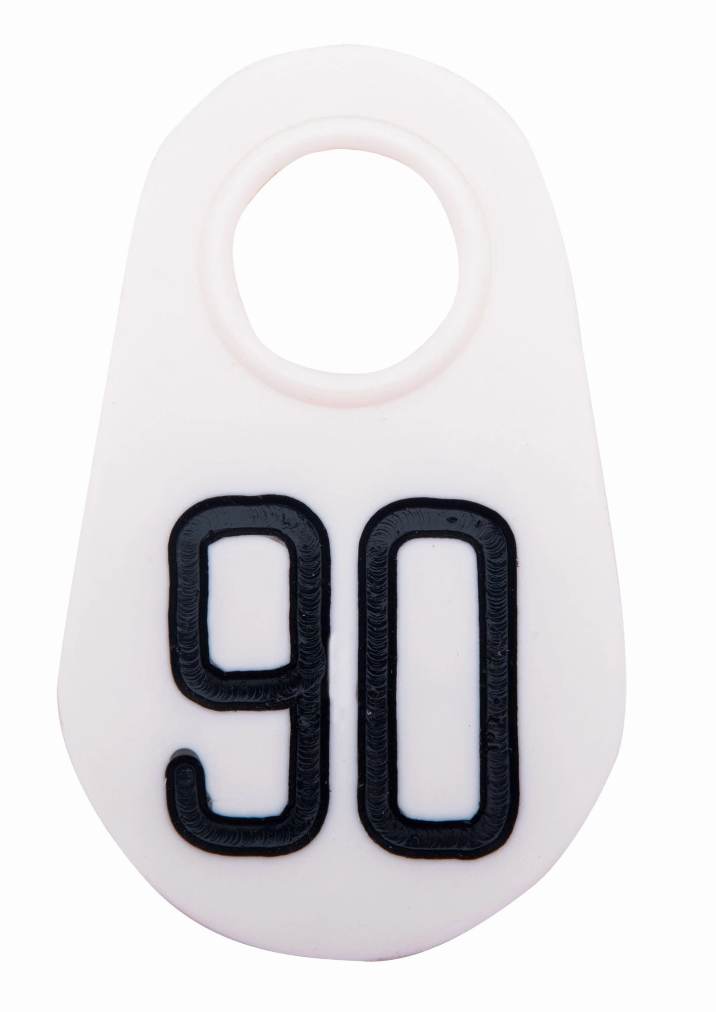 Bock's White Nylon Numbered Identification Tags, 1-100, Single Tag