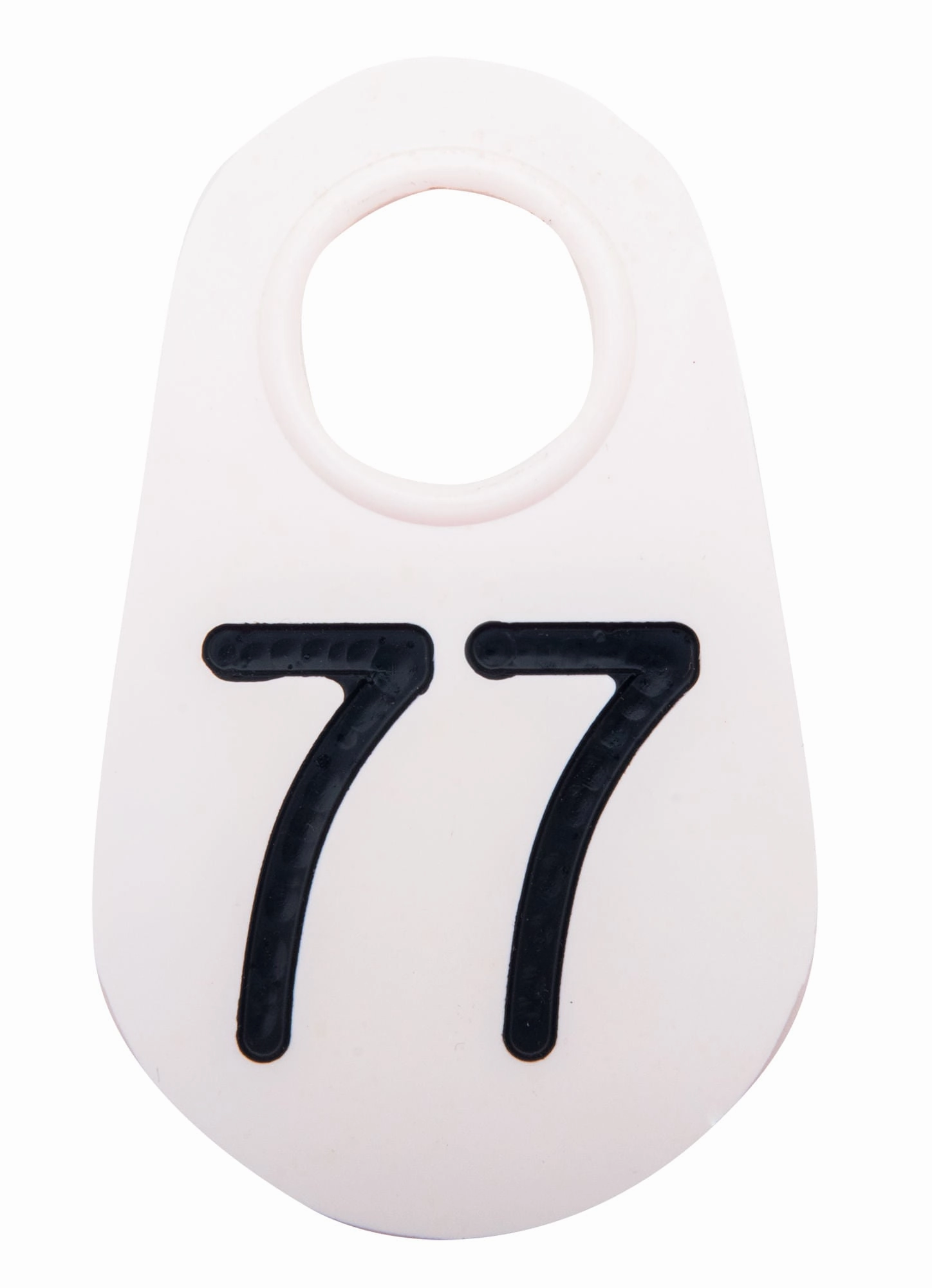 Bock's White Nylon Numbered Identification Tags, 1-100, Single Tag