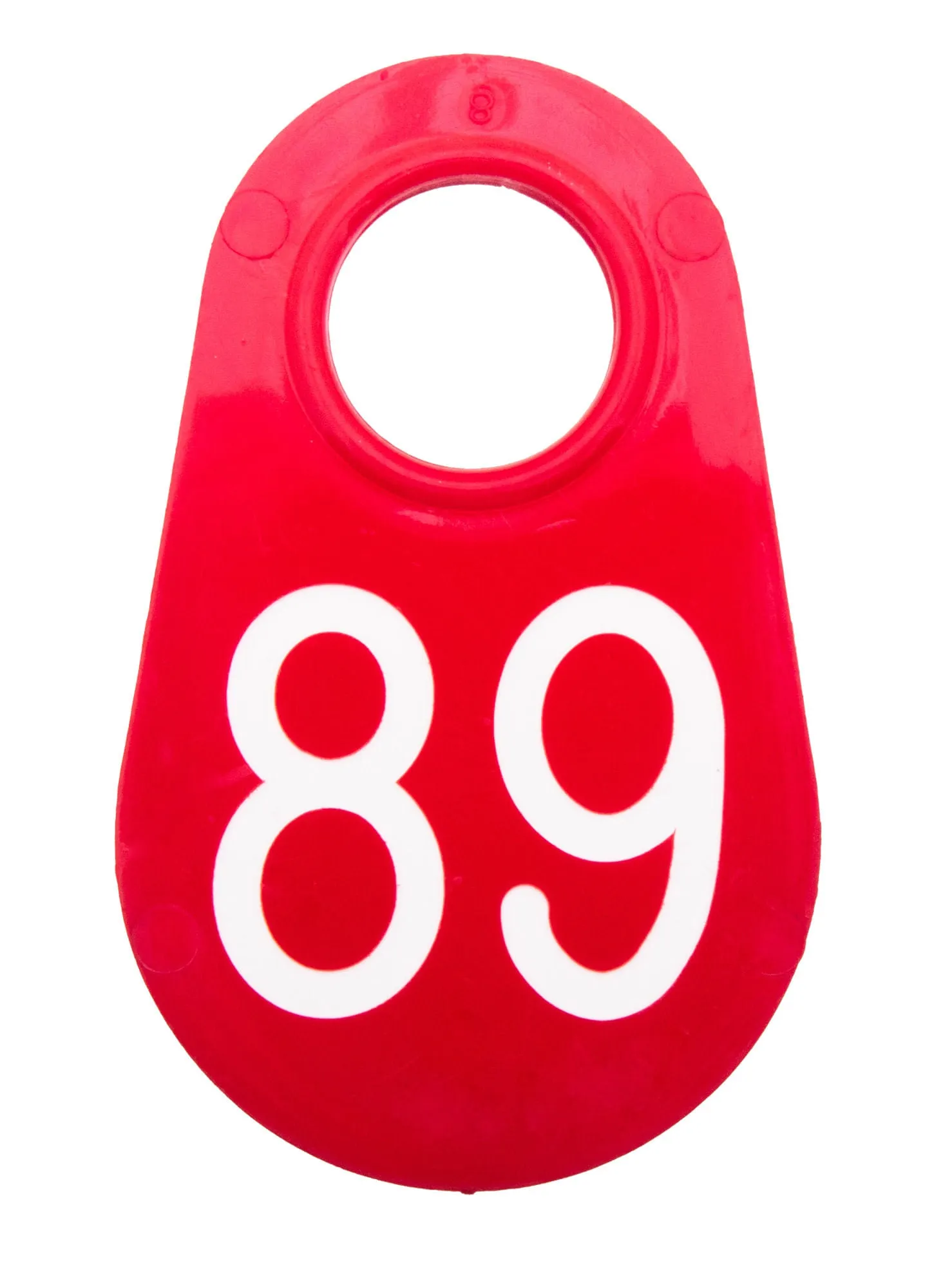 Bock's Red Nylon Numbered Identification Tags, 1-100, Single Tag
