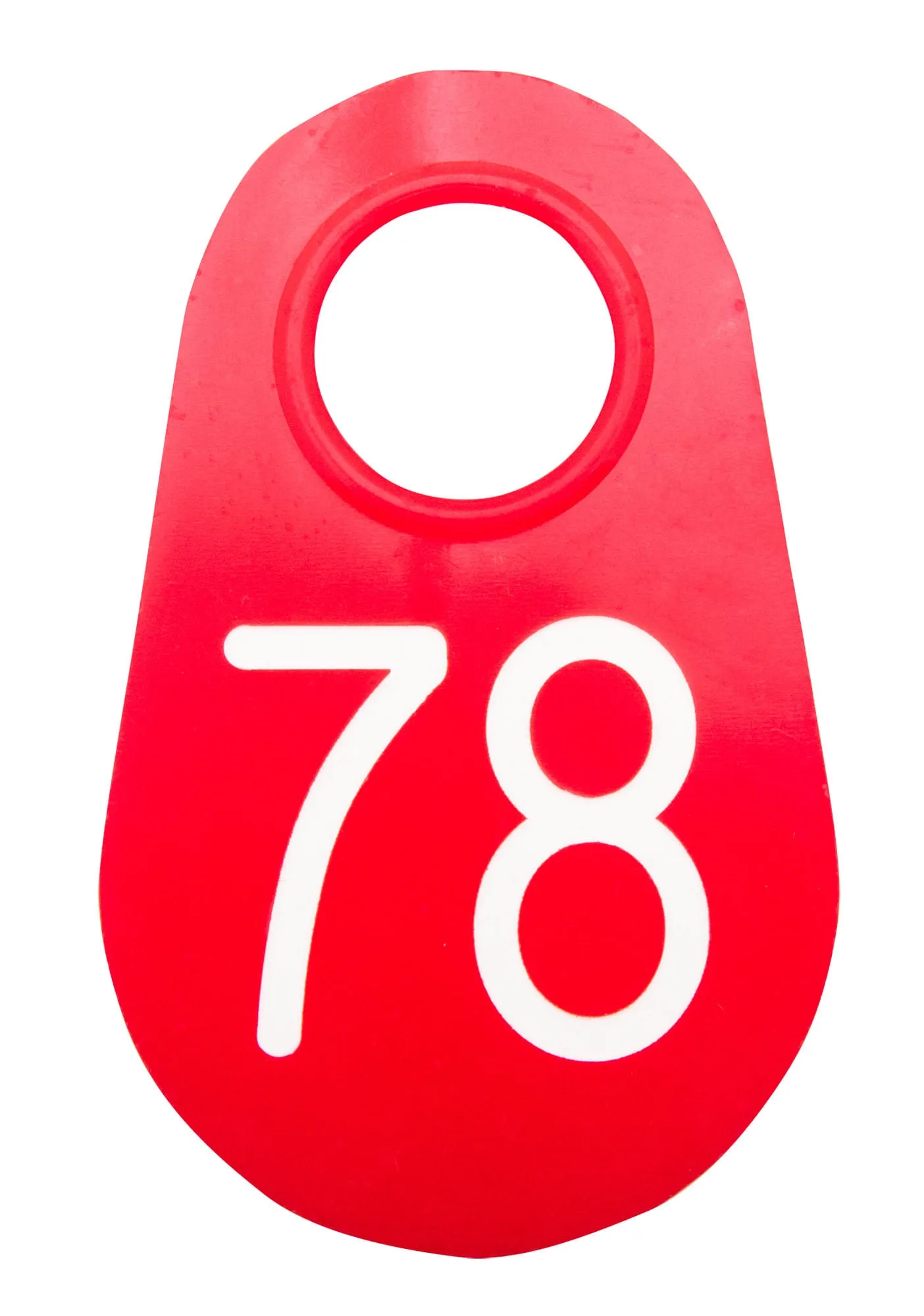 Bock's Red Nylon Numbered Identification Tags, 1-100, Single Tag