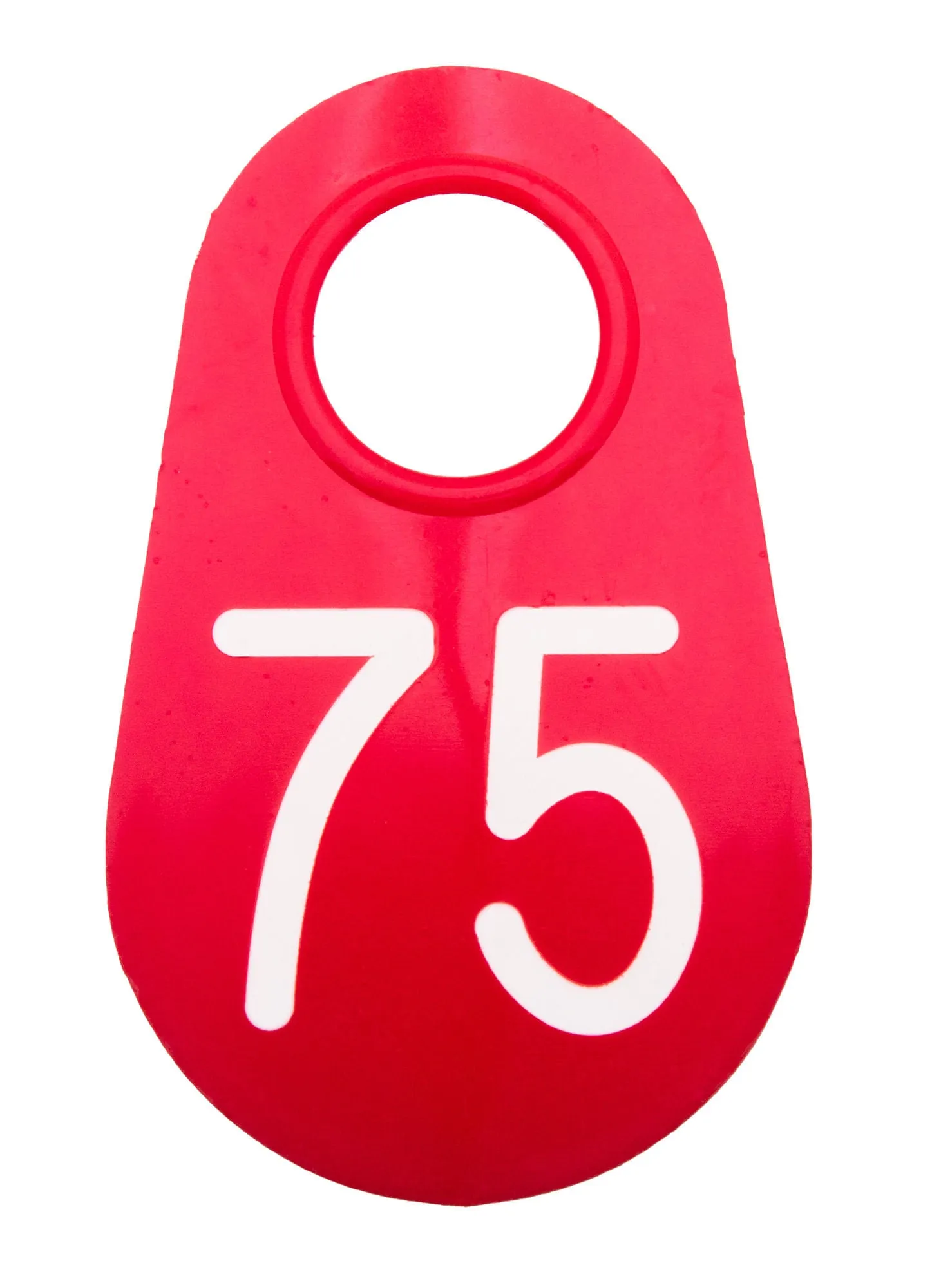 Bock's Red Nylon Numbered Identification Tags, 1-100, Single Tag