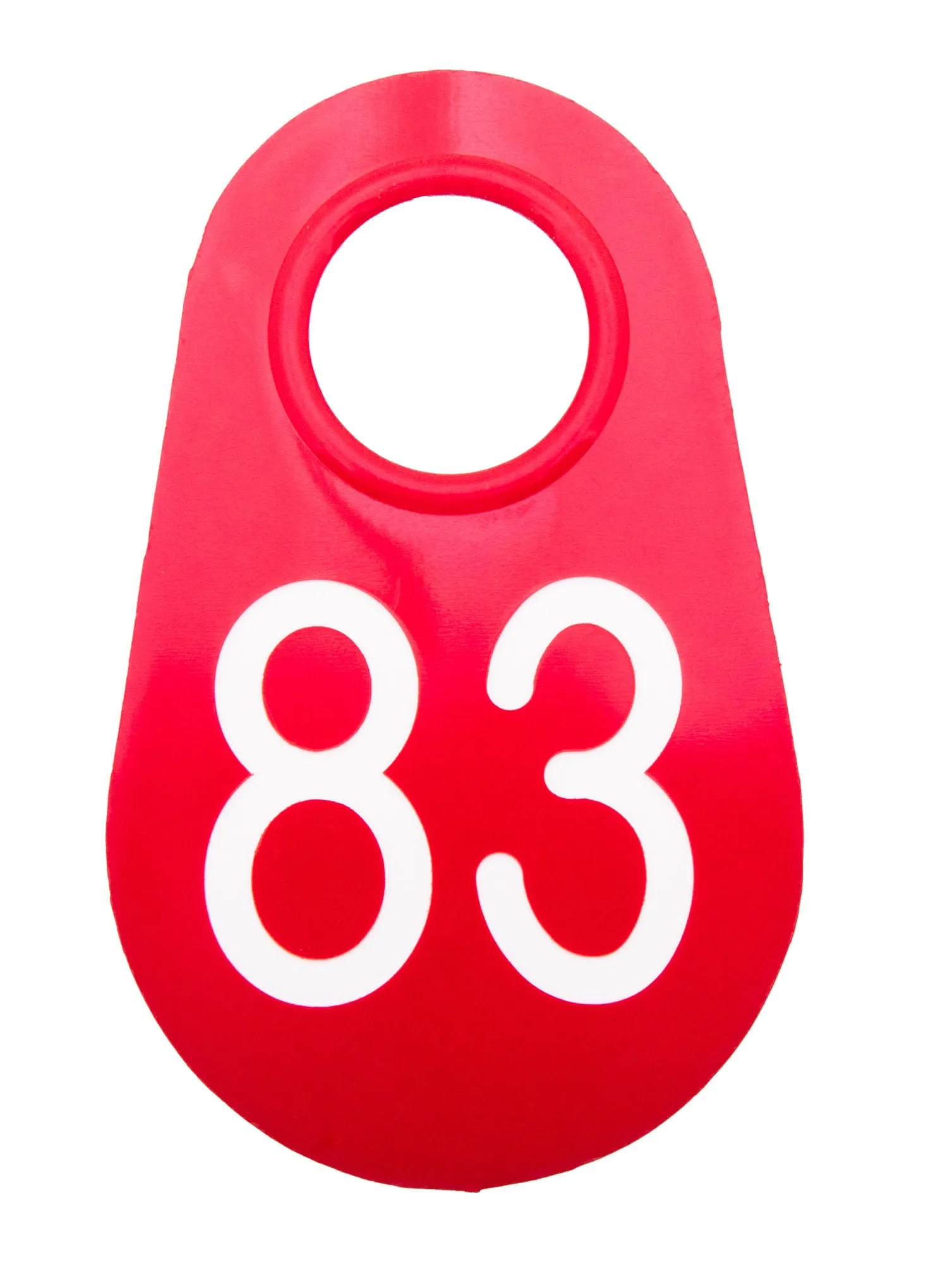 Bock's Red Nylon Numbered Identification Tags, 1-100, Single Tag