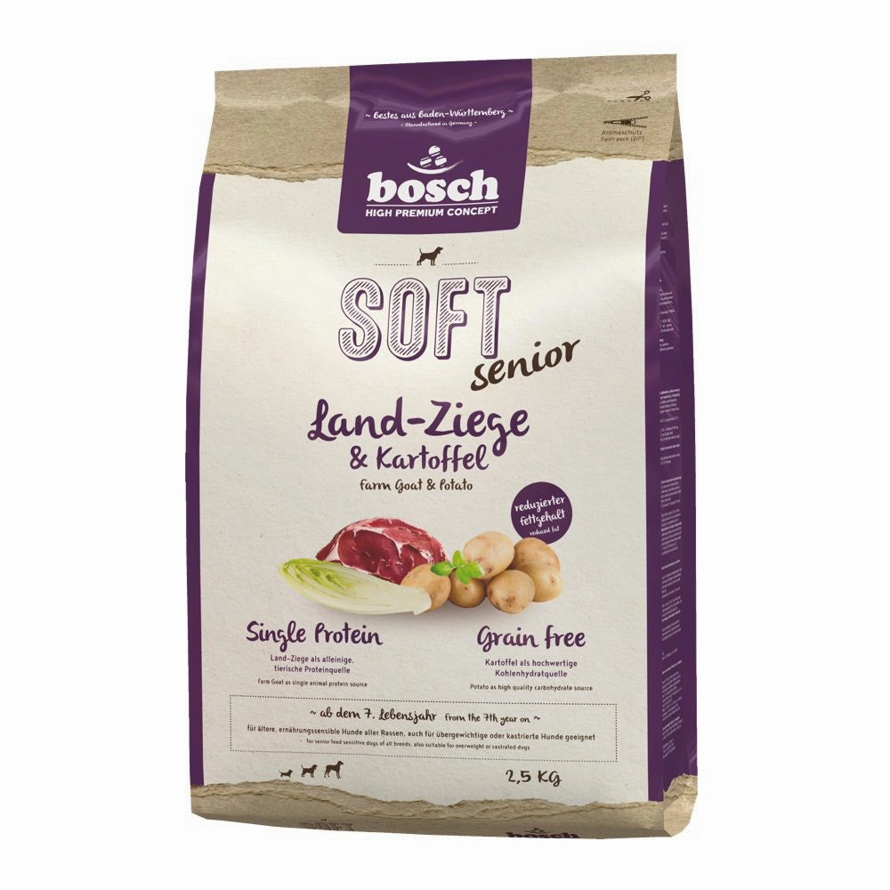 Bosch High Premium Soft  Senior Farm Goat & Potato Grain Free Dry Dog Food dog toys interactive dog toy plush dog toy dog rope toy squeaky toy