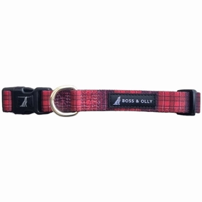 Boss & Olly Dog Collar (Lumberjack Plaids) grain free dog food natural dog biscuits high protein dog food dog food pack dog meat sticks
