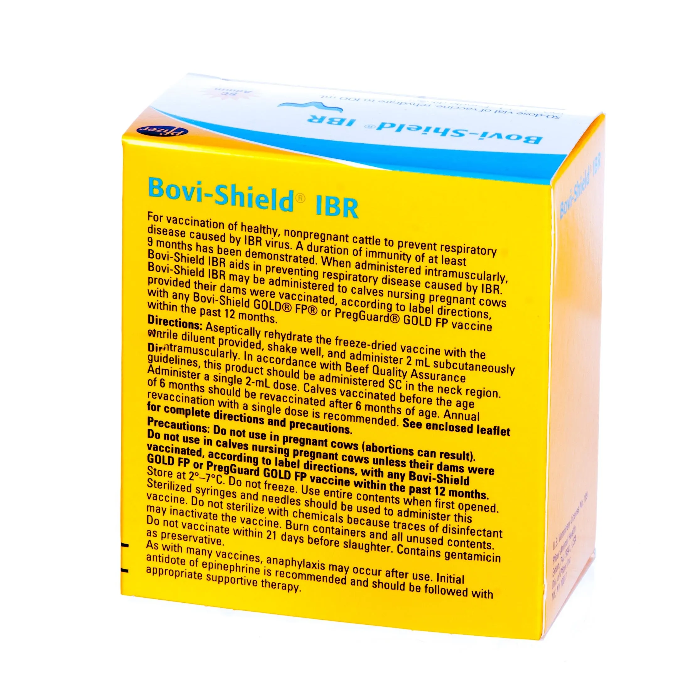 Bovi-Shield IBR Rhinotracheitis Cattle Vaccine, 50 Dose