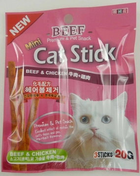 Bow Wow Mini Cat Stick in Beef & Chicken Cat Treat 20g cat grass snacks cat grass planter cat digestive aid catnip spray cat herbal treats