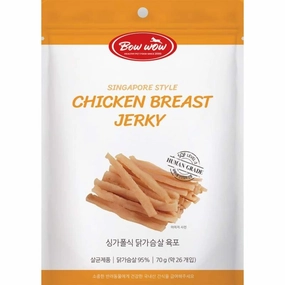 Bow Wow Singapore Style Chicken Breast Jerky Dog Treats 70g dog supplies dog food toys accessories dog bed